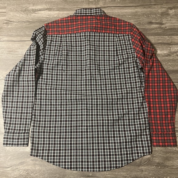 St. John's Bay Red/Green Tartan Mashup Long Sleeve Button Shirt Size Medium, NWT - Picture 8 of 8
